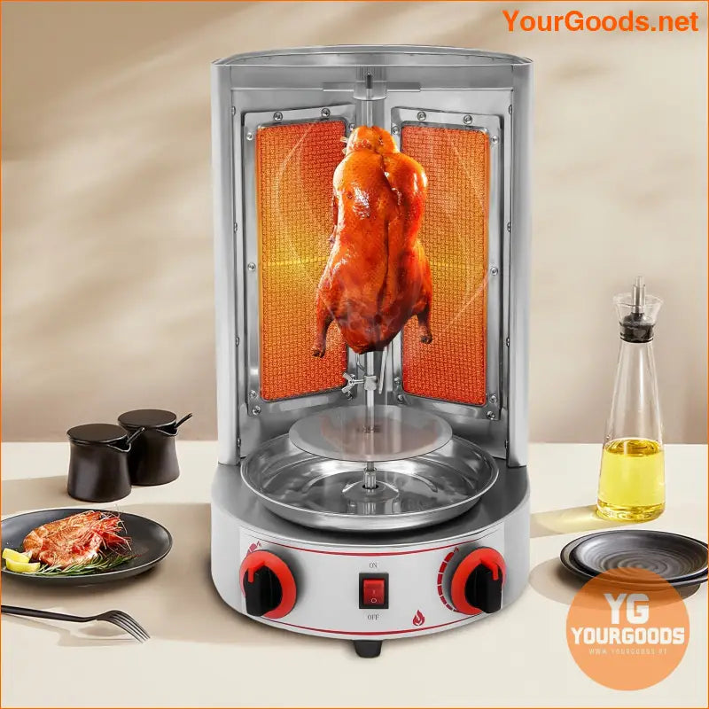 Commercial Stainless Steel Vertical Gas Broiler for Doner Kebab - YourGoods Online Shop