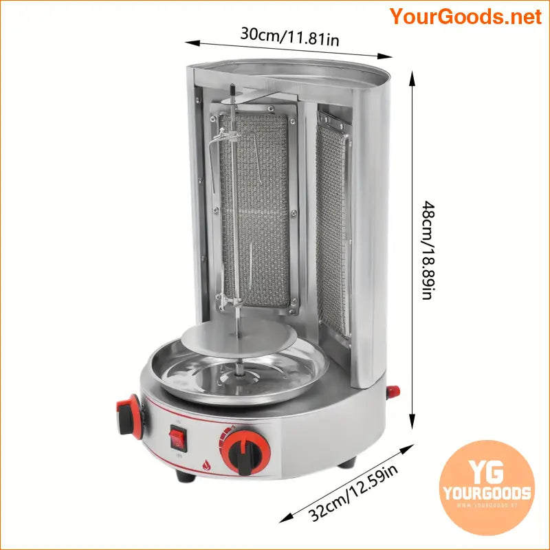 Commercial Stainless Steel Vertical Gas Broiler for Doner Kebab - YourGoods Online Shop