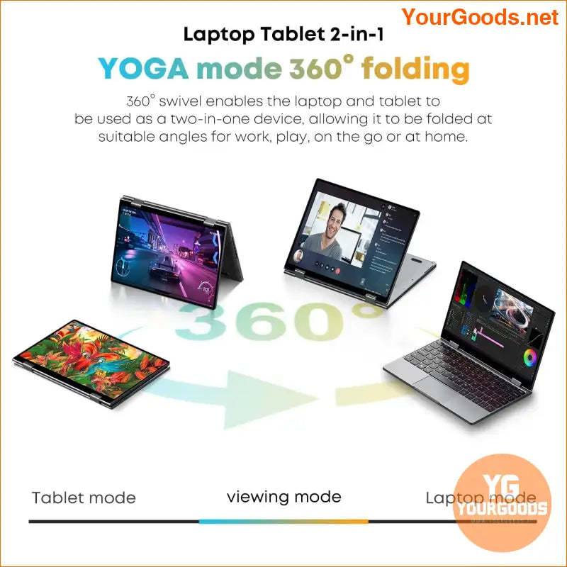 Compact 2 in 1 1095 Touchscreen Laptop 16GB RAM 2TB SSD - YourGoods Online Shop