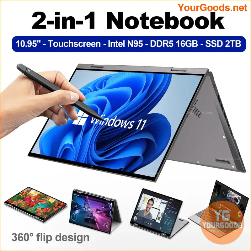 Compact 2 in 1 1095 Touchscreen Laptop 16GB RAM 2TB SSD - YourGoods Online Shop