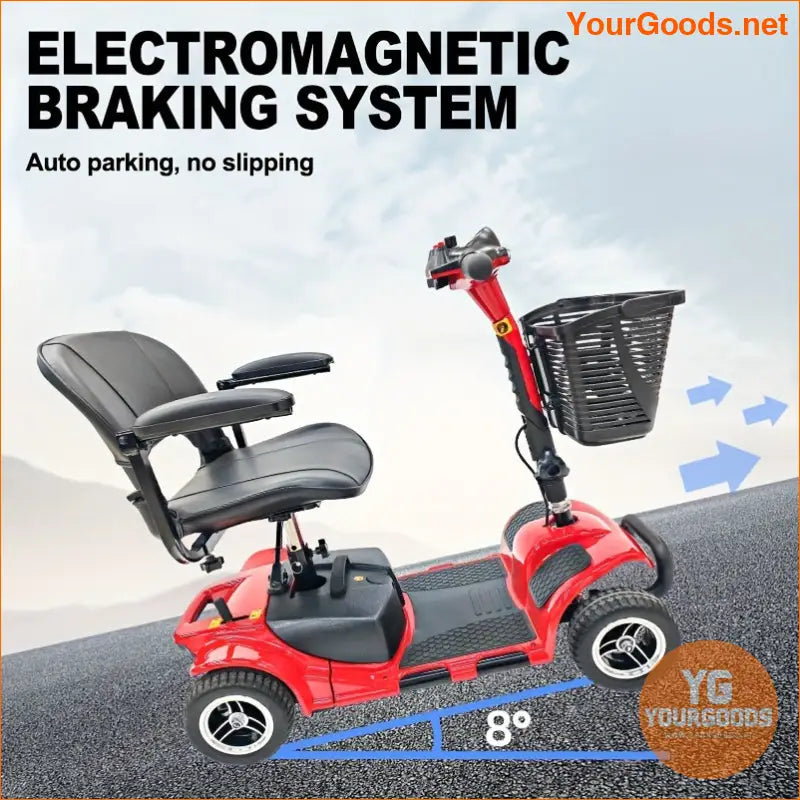 Compact 24V 12Ah High Performance 4Wheel Electric Scooter - YourGoods Online Shop