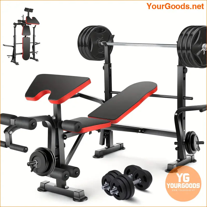 Compact 3S Folding Home Gym System Professional Workout Bench Set - YourGoods Online Shop