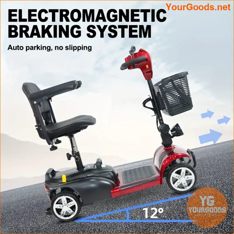 Compact 4 Wheel Mobility Scooter 24V 250W 330lb Capacity - YourGoods Online Shop