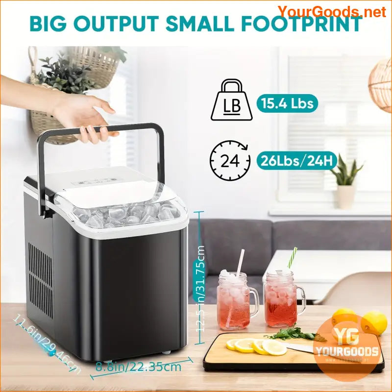 Compact Fast Ice Maker 265lbsDay SelfCleaning - YourGoods Online Shop