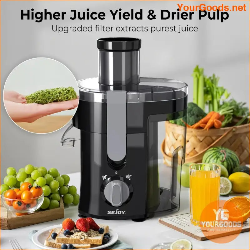 Compact HighYield Centrifugal Juicer for Fruits Veggies BPAFree - YourGoods Online Shop