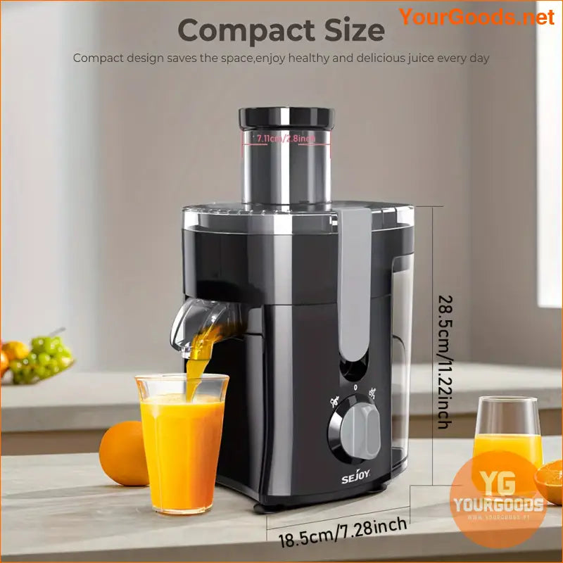 Compact HighYield Centrifugal Juicer for Fruits Veggies BPAFree - YourGoods Online Shop