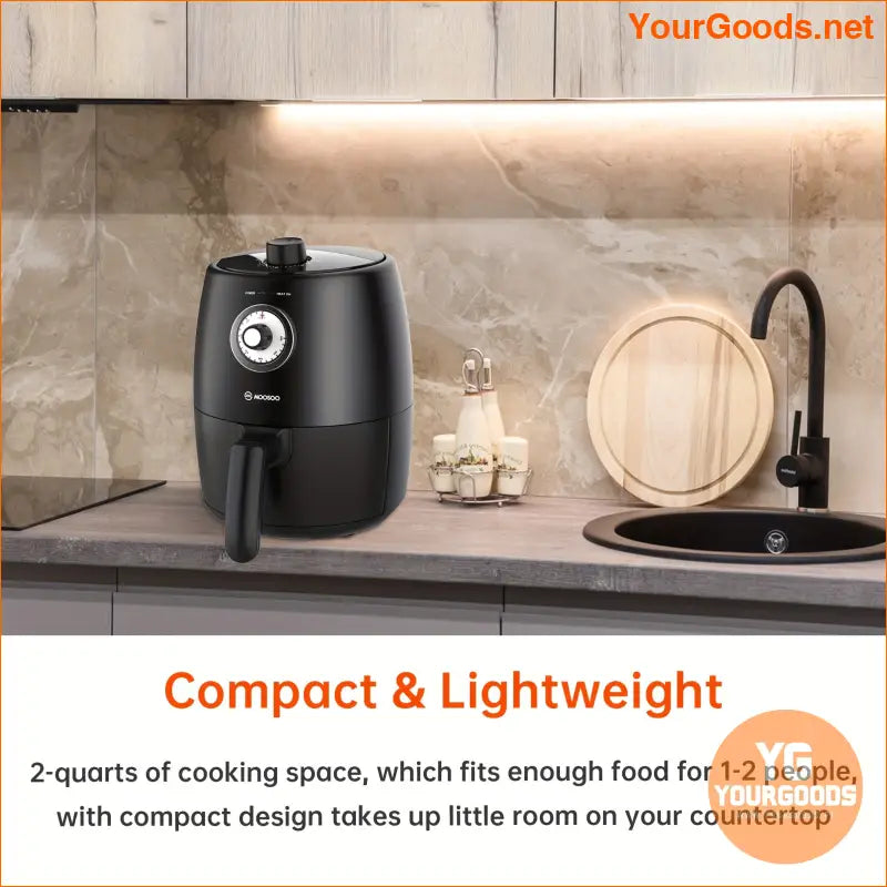 Compact MOOSOO Air Fryer with 50 Liners 100 Recipes - YourGoods Online Shop