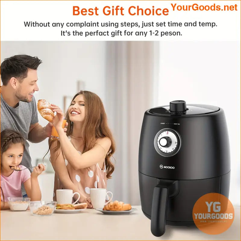 Compact MOOSOO Air Fryer with 50 Liners 100 Recipes - YourGoods Online Shop