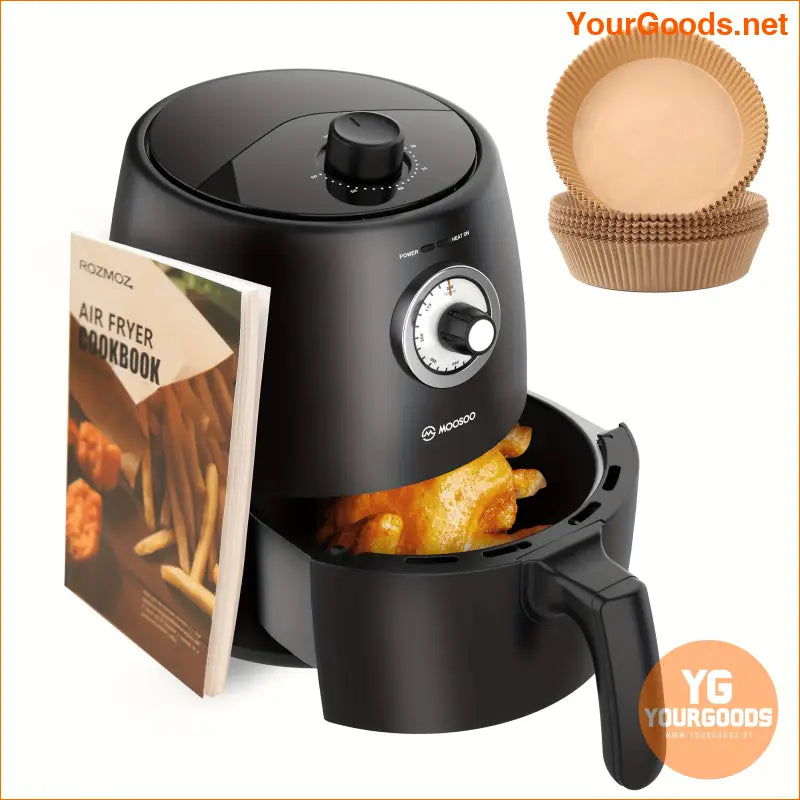 Compact MOOSOO Air Fryer with 50 Liners 100 Recipes - YourGoods Online Shop