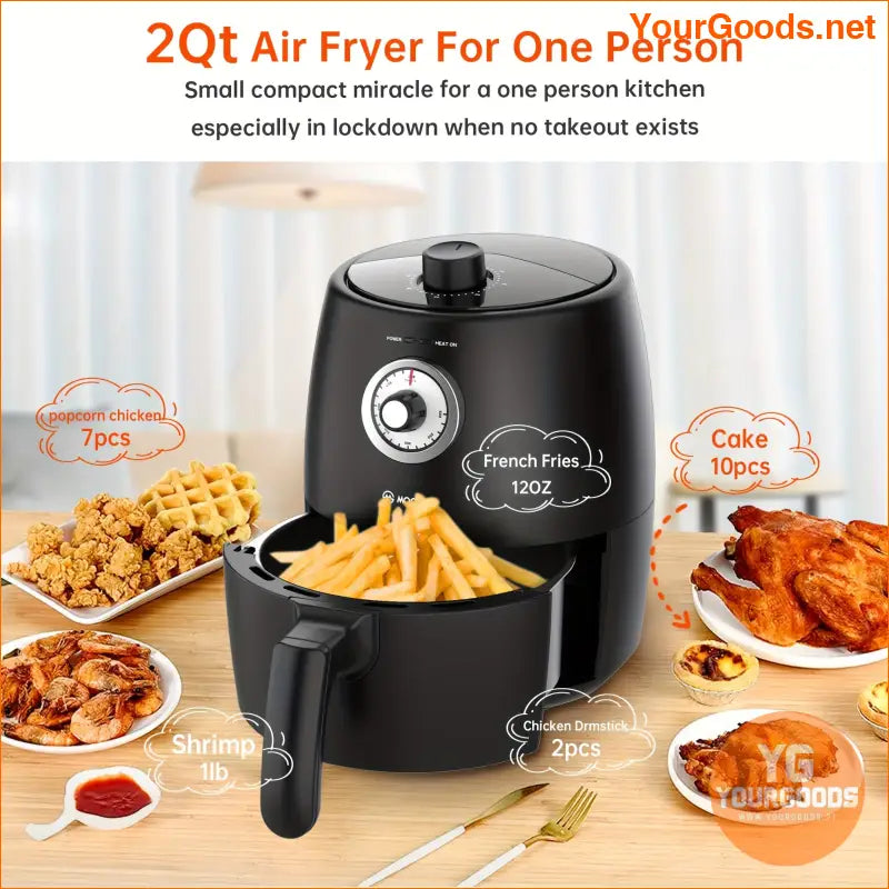 Compact MOOSOO Air Fryer with 50 Liners 100 Recipes - YourGoods Online Shop