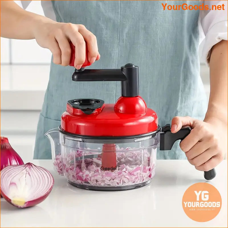 Compact MultiFunctional Manual Vegetable Chopper Mixer - YourGoods Online Shop