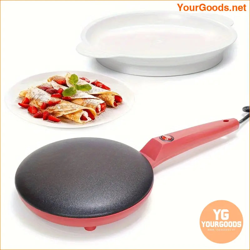 Compact Non Stick Electric Pancake Maker with Adjustable Heat - YourGoods Online Shop