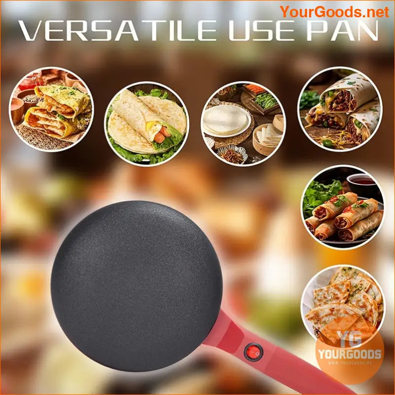 Compact Non Stick Electric Pancake Maker with Adjustable Heat - YourGoods Online Shop