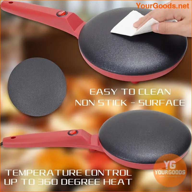 Compact Non Stick Electric Pancake Maker with Adjustable Heat - YourGoods Online Shop