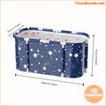 Compact Starry Folding Bathtub with Backrest for Home Spa, Ideal for Small Bathrooms - YourGoods Online Shop