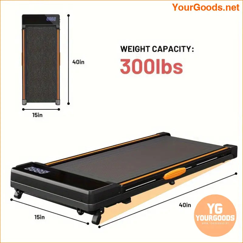 Compact Under Desk Treadmill Quiet Easy Assembly Spacious Running Area - YourGoods Online Shop