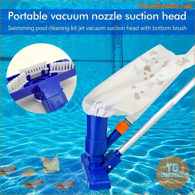 Comprehensive Pool Cleaning Kit with Portable Vacuum Brushes - YourGoods Online Shop