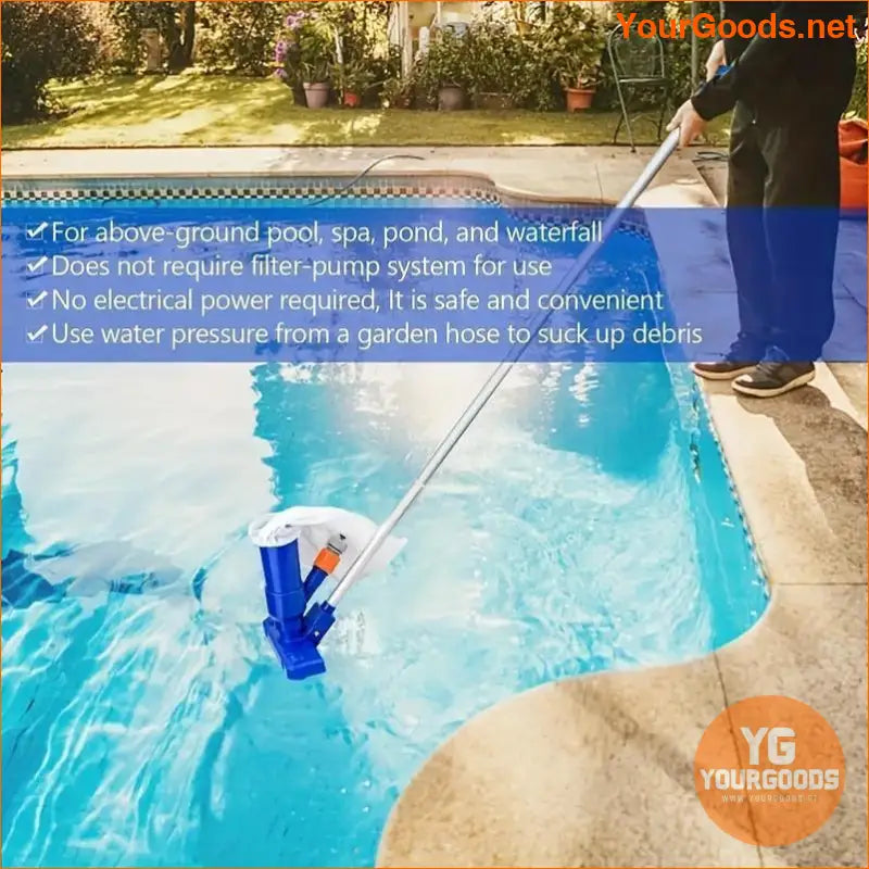 Comprehensive Pool Cleaning Kit with Portable Vacuum Brushes - YourGoods Online Shop