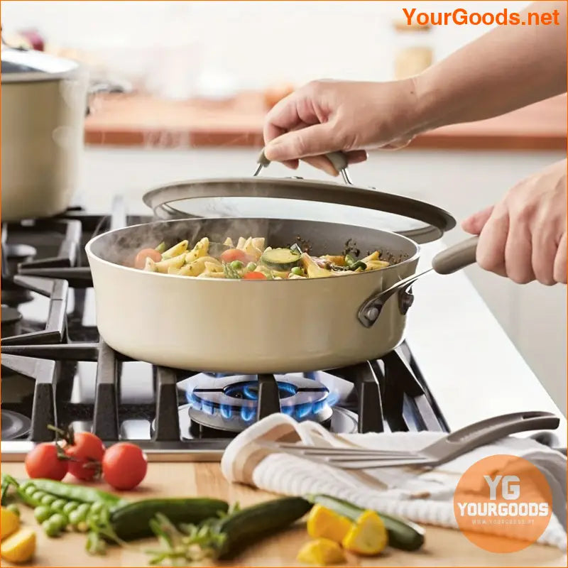 Cook Create Nonstick 3qt Aluminum Saut Pan with Lid - YourGoods Online Shop