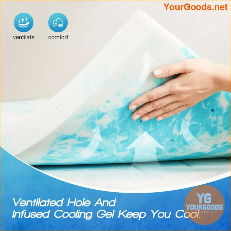 Cooling Gel Memory Foam Mattress Topper 3 Thick - YourGoods Online Shop