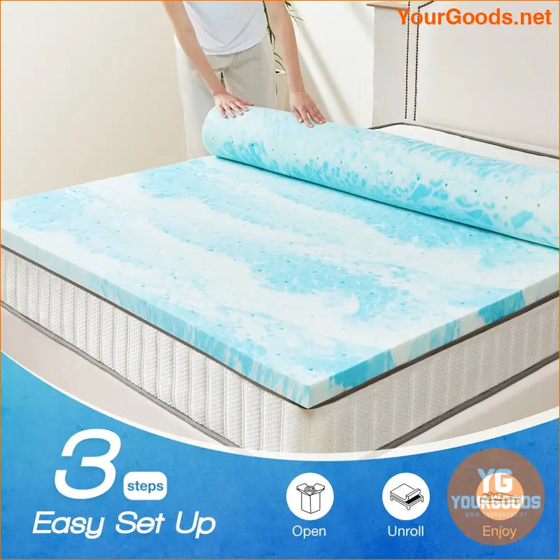 Cooling Gel Memory Foam Mattress Topper 3 Thick - YourGoods Online Shop