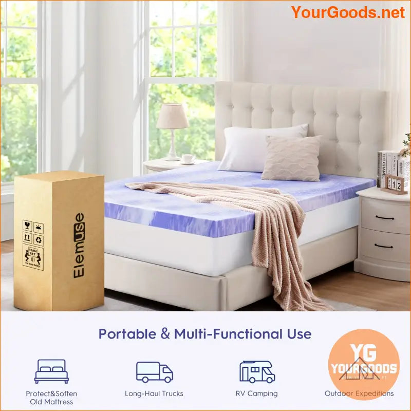 Cooling Gel Memory Foam Twin Mattress Topper Pressure Relief - YourGoods Online Shop