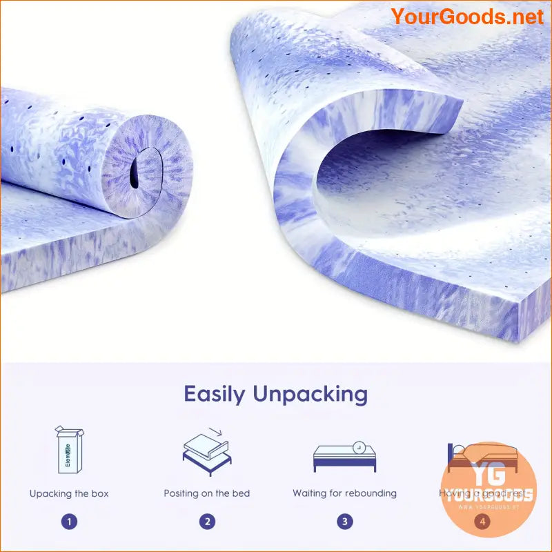 Cooling Gel Memory Foam Twin Mattress Topper Pressure Relief - YourGoods Online Shop