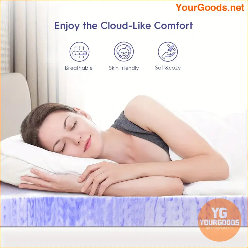 Cooling Gel Memory Foam Twin Mattress Topper Pressure Relief - YourGoods Online Shop