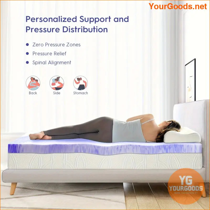 Cooling Gel Memory Foam Twin Mattress Topper Pressure Relief - YourGoods Online Shop