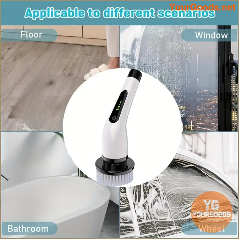 Cordless Electric Rotary Cleaner with 7 Brushes Telescopic Handle - YourGoods Online Shop