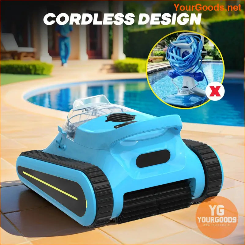 Cordless Wall Climbing Robotic Pool Cleaner with Sonar Navigation - YourGoods Online Shop