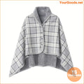 Cozy DoubleLayer Plaid Shawl Blanket Wearable Multifunctional - YourGoods Online Shop