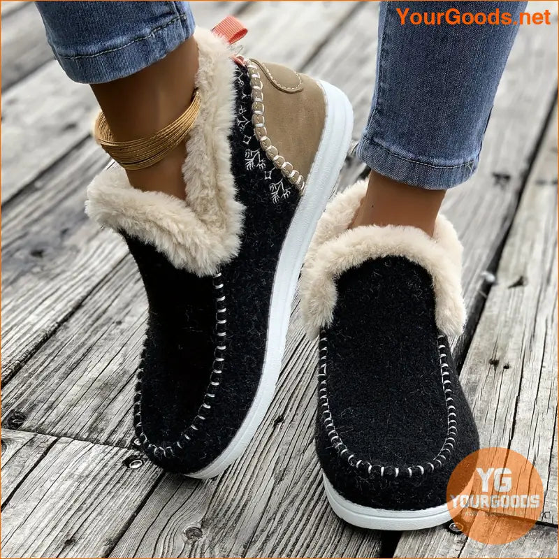 Cozy Furry SlipOn Sneakers with Plush Lining - YourGoods Online Shop