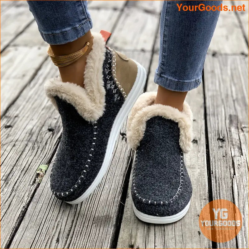 Cozy Furry SlipOn Sneakers with Plush Lining - YourGoods Online Shop