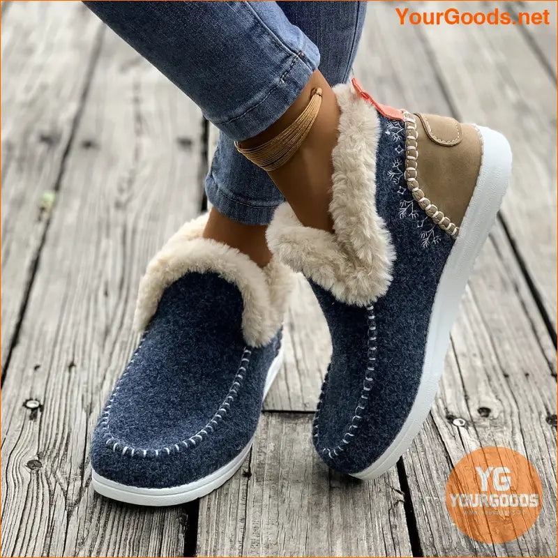 Cozy Furry SlipOn Sneakers with Plush Lining - YourGoods Online Shop