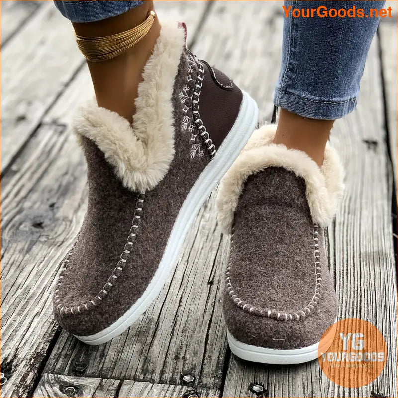 Cozy Furry SlipOn Sneakers with Plush Lining - YourGoods Online Shop