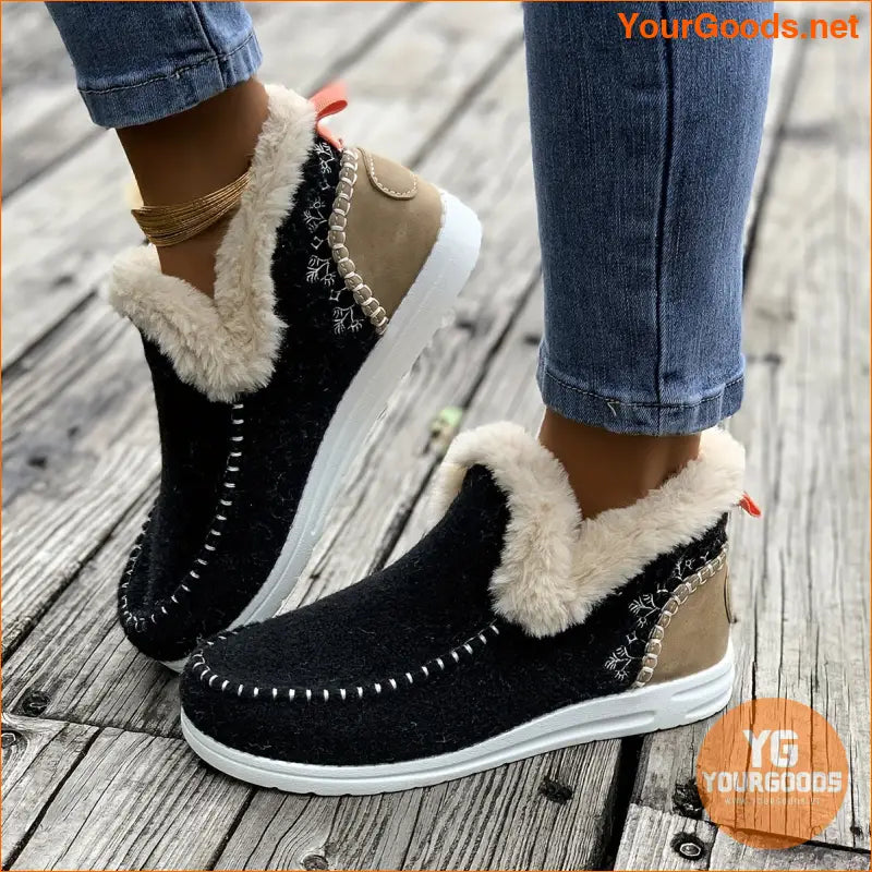 Cozy Furry SlipOn Sneakers with Plush Lining - YourGoods Online Shop