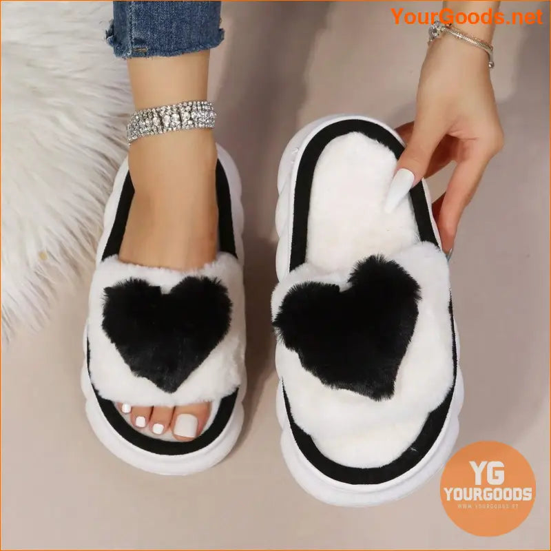 Cozy HeartShaped Womens Home Slippers - YourGoods Online Shop