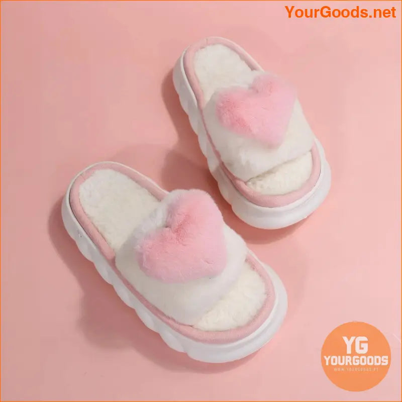 Cozy HeartShaped Womens Home Slippers - YourGoods Online Shop