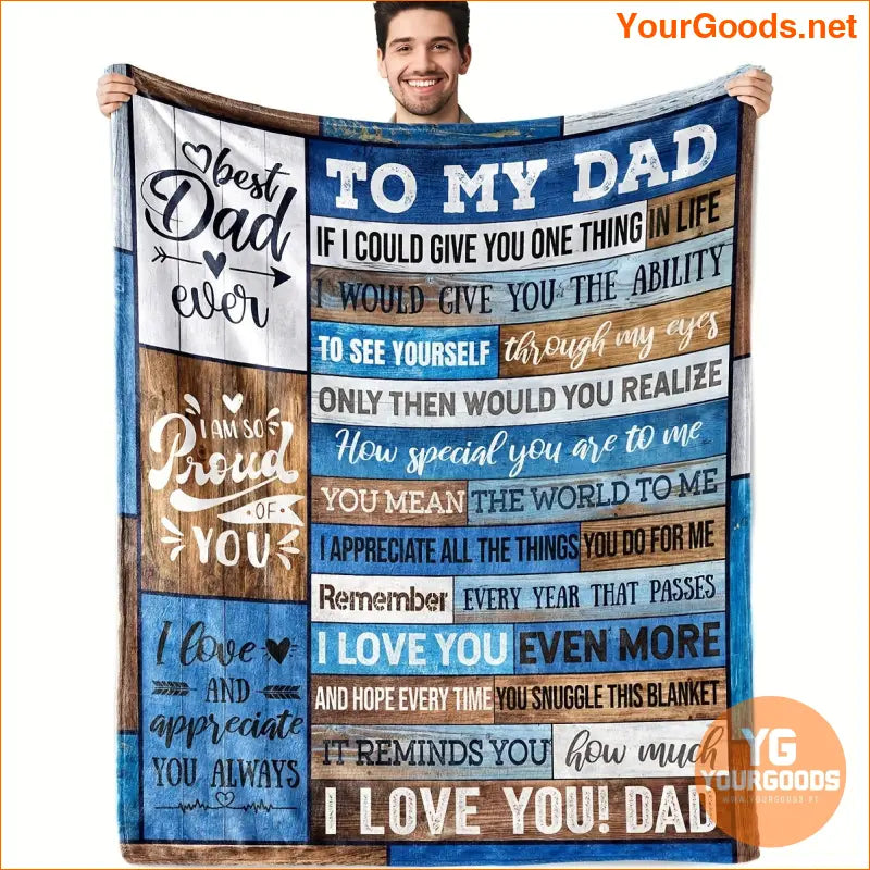 Cozy Printed Flannel Dad Blanket Perfect Gift - YourGoods Online Shop