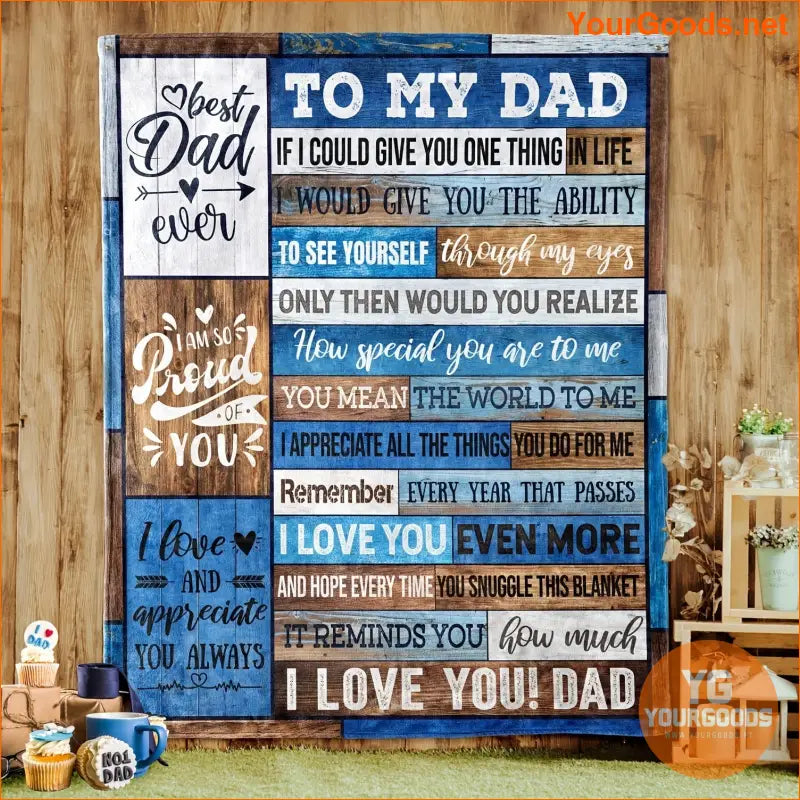 Cozy Printed Flannel Dad Blanket Perfect Gift - YourGoods Online Shop