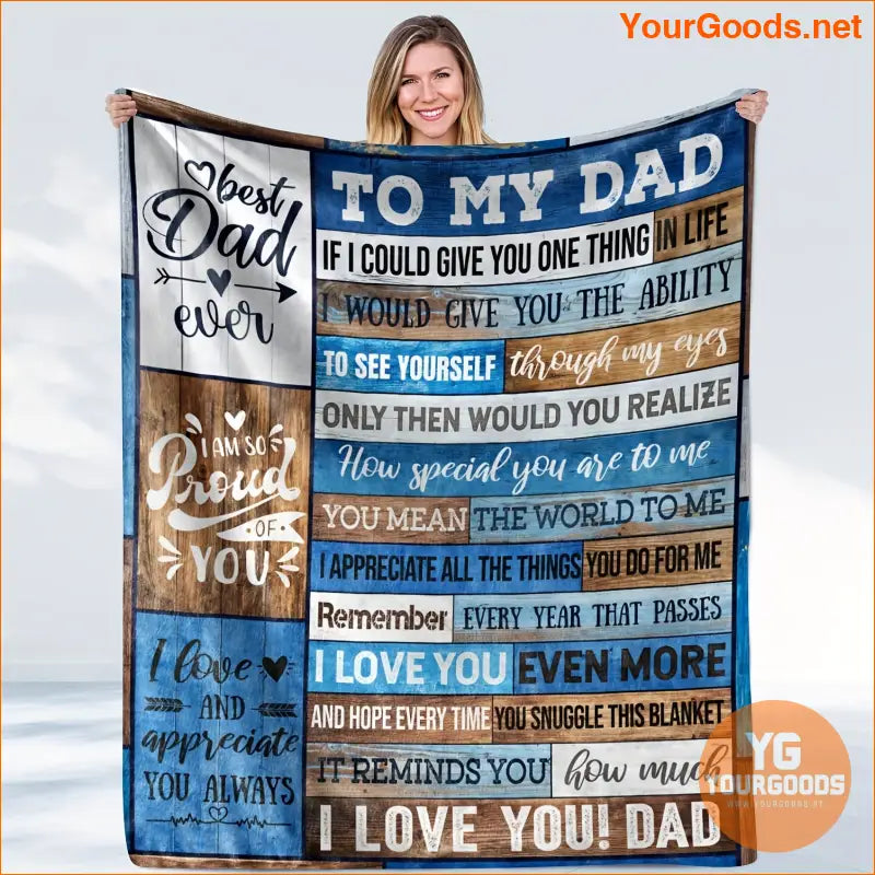 Cozy Printed Flannel Dad Blanket Perfect Gift - YourGoods Online Shop