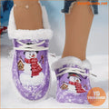 Cozy Snowflake Snowman Thermal Womens Winter Shoes - YourGoods Online Shop