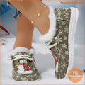 Cozy Snowflake Snowman Thermal Womens Winter Shoes - YourGoods Online Shop