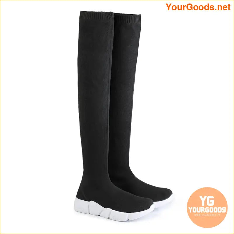 Cozy Womens Over The Knee Wedge Knit Boots - YourGoods Online Shop