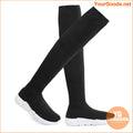 Cozy Womens Over The Knee Wedge Knit Boots - YourGoods Online Shop