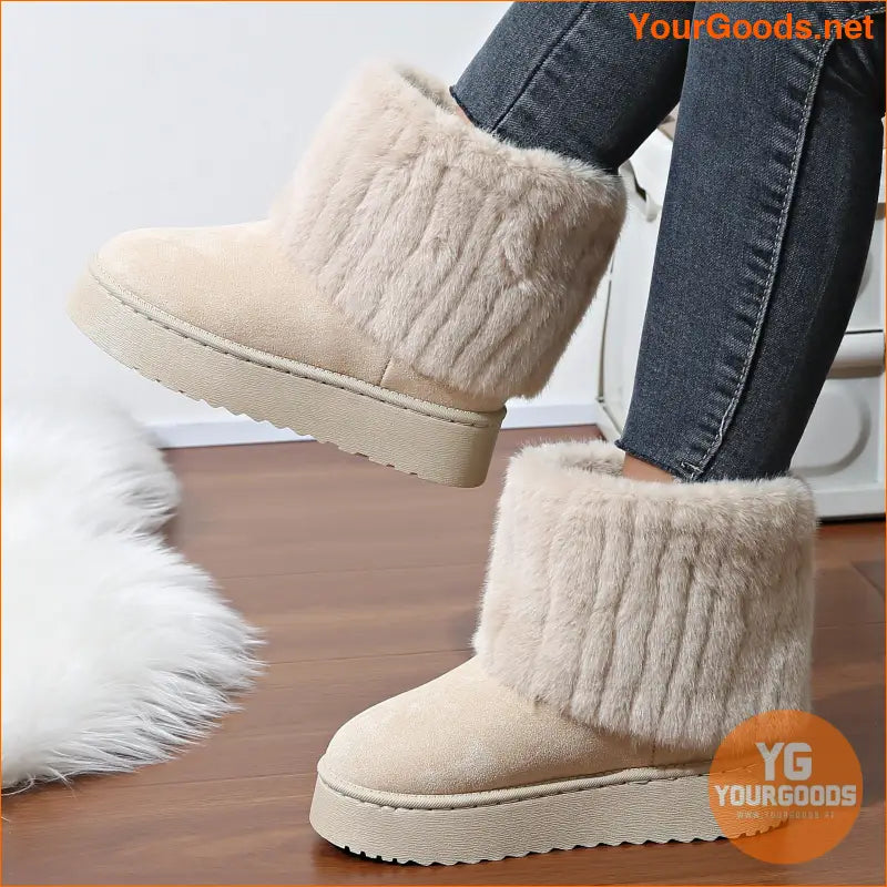 Cozy Womens Thermal NonSlip Winter Platform Boots - YourGoods Online Shop