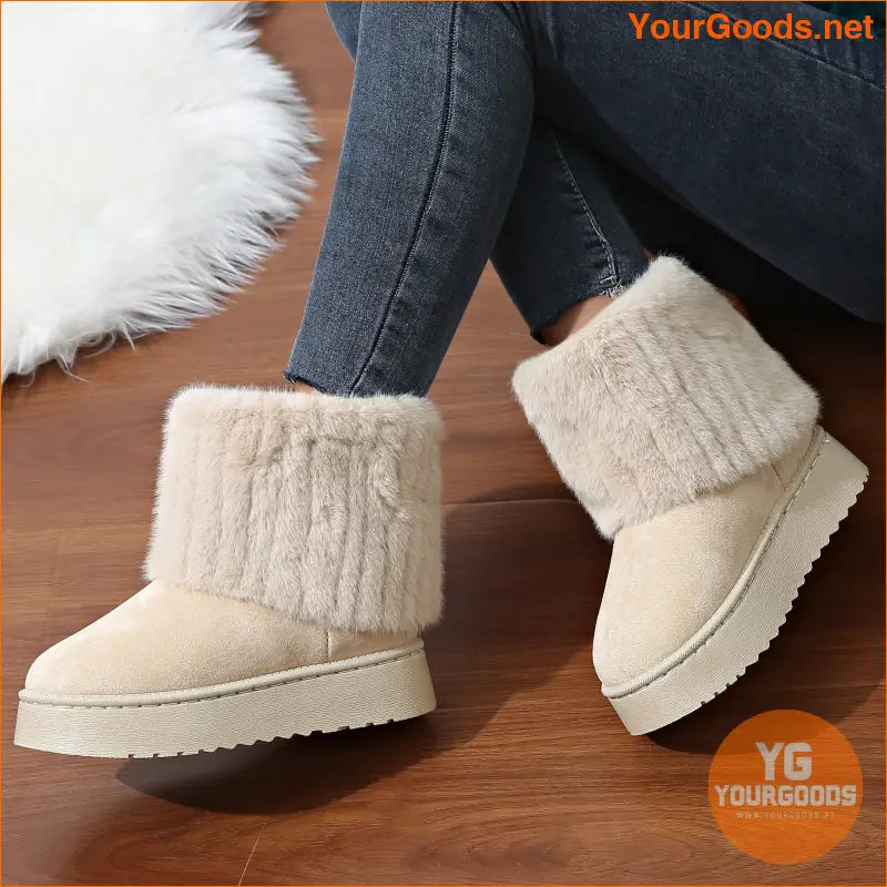 Cozy Womens Thermal NonSlip Winter Platform Boots - YourGoods Online Shop