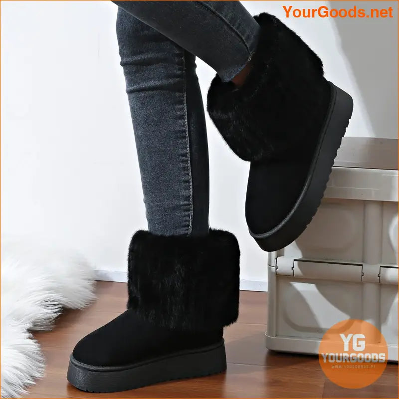 Cozy Womens Thermal NonSlip Winter Platform Boots - YourGoods Online Shop