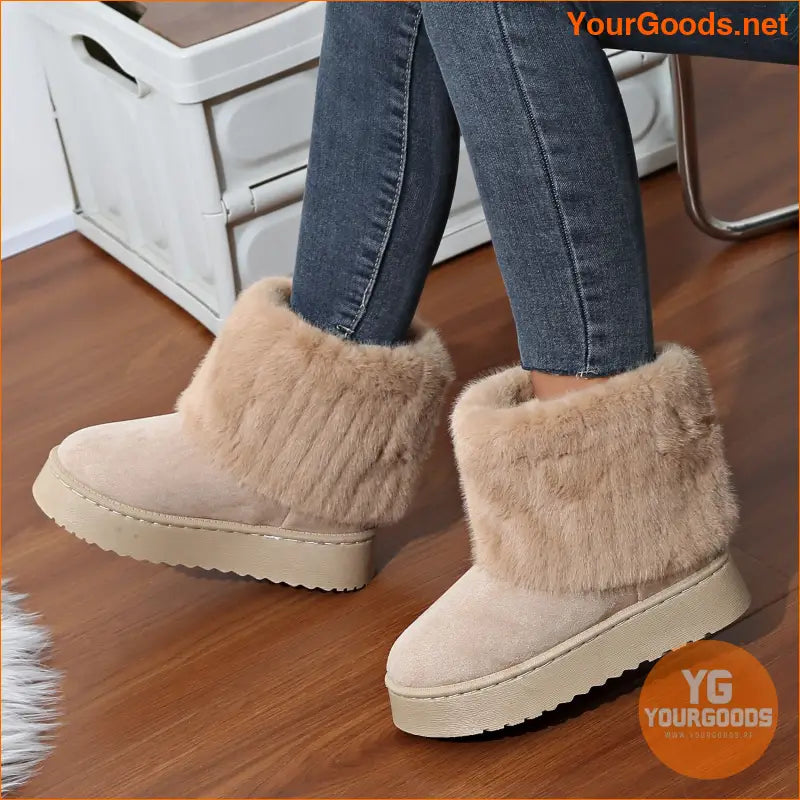 Cozy Womens Thermal NonSlip Winter Platform Boots - YourGoods Online Shop